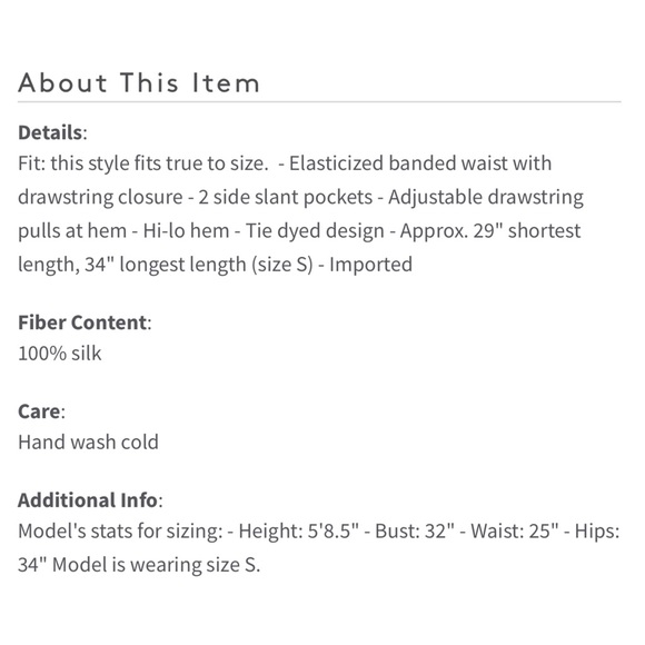 NWOT GO by Go Silk 100% Silk Skirt Ombre like print with ruching - Picture 2 of 6